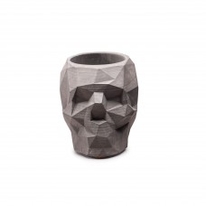 Вазон для суккулентов Geometric Skull Dark Grey